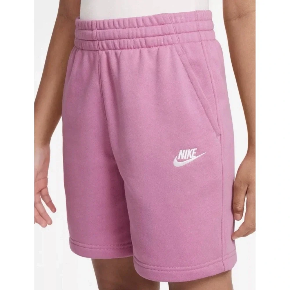 Size Youth XL - Nike Kid's Sportswear Club Shorts Pink/White FD3015-646 NEW!